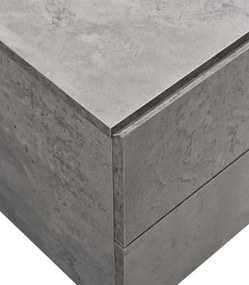 Noptiera montabila pe perete 2 sertare 40x29x30 cm PAL gri beton