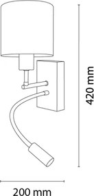 Brilagi - LED Flex. lampă BOBO WOOD 1xE27/25W/230V + LED/3W stejar/alb/cu animale
