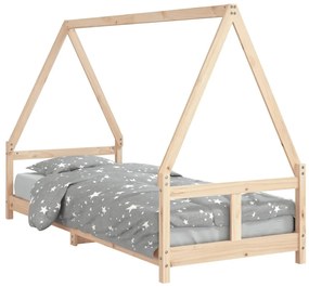 834450 vidaXL Cadru de pat pentru copii, 80x200 cm, lemn masiv de pin