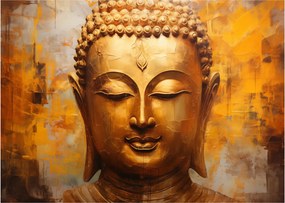 Tablou pe sticlă - Buddha, pictură în ulei (70x50 cm)