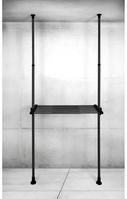 Wenko Raftă telescopică din sârmă Herkules, 73–120cm, negru