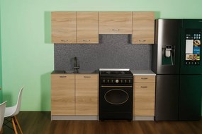 Mobilier de bucătărie 1,8 m, stejar sonoma/alb, APART NEW