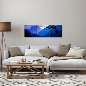 Tablou - Cerul de noapte din Nepal (cu ceas) (90x30 cm)