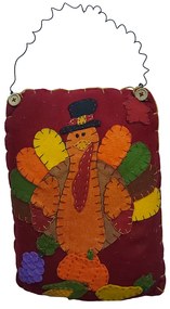 Decor toamna - Perna HAPPY HARVEST, Rosu, 25x30cm