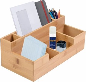 Organizator pentru birou, bambus, 30 x 15 x 11 cm.