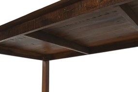 Masă dining din lemn reciclat, maro, 10 locuri, cu picioare drepte, 76 x 200 x 100 cm, „Maren”