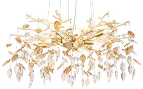 Candelabru elegant design modern Danna auriu mat/ chihlimbar