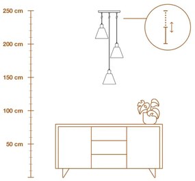 Lustră pe cablu Ledvance DECOR RAFFIA 3xE27/15W/230V rafie