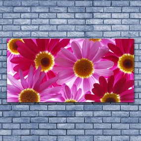 Tablou pe panza canvas Flori Floral galben roz