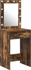 vidaXL Masă de Machiaj Stejar fumuriu 50 x 41 x 135 cm Lemn compozit