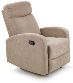 Fotoliu recliner Oslo 1S stofa bej H100 cm