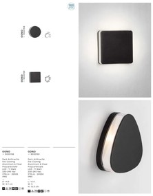 Mini Aplica iluminat exterior ambiental OONO antracit