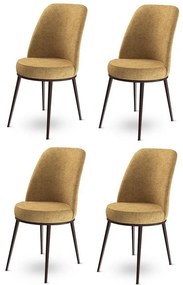 Set de scaune de sufragerie Dexa Cappuccino șiBrown, 4 buc., 4 buc
