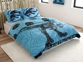 Lenjerie de pat din bumbac fosforescenta JURASSIC WORLD albastru Dimensiune lenjerie de pat: 70 x 90 cm | 140 x 200 cm