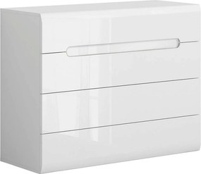 Comoda AZTECA TRIO, alb, PAL, cu sertare, 105x41x84 cm