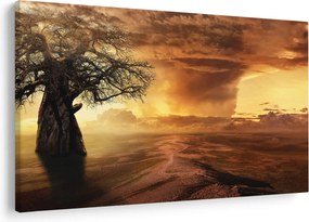 Tablou cu norii portocalii (90x60 cm)