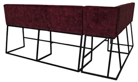 Bancheta bar din material ✔ model LUNA R | Dimensiuni: 200x71x119x75 cm