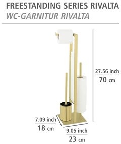 Suport pentru hârtie igienică auriu din oțel inoxidabil Rivalta – Wenko