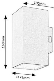 Aplica LED iluminat exterior ambiental, Protectie IP65 Urfa II alba