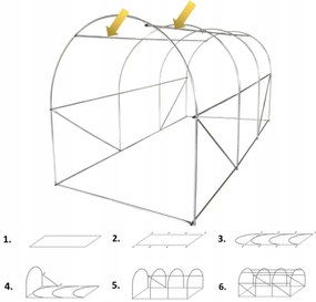 Solar de grădină ALB 2x3m cu filtru UV STANDARD GARDEN