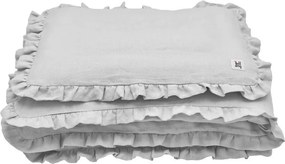 Set de cuvertura si perna din in pentru patut cu umplutura STONE GRAY, marime S