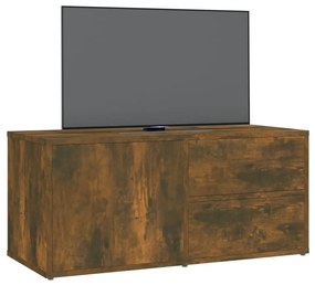 Comoda TV, stejar fumuriu, 80x34x36 cm, lemn prelucrat