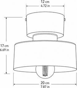 Plafonieră IGNIA 1xE27/60W/230V vișiniu/auriu
