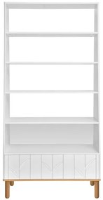 Biblioteca Toteme botanic alb/stejar H183 cm