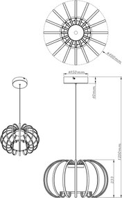 Globo 15946B - Lustra LED dimabilă pe cablu RIBBON LED/40W/230V 3000K neagră