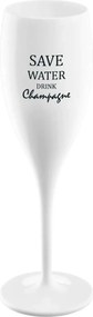 Pahar Koziol cu inscripția Save water drinkchampagne