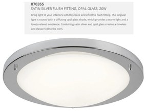 Aplica LED de perete / tavan pentru baie IP44 Flush 42cm 8703SS SRT