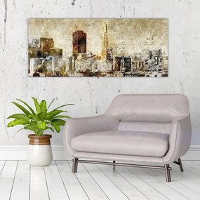 Tablou - Oraș artistic (120x50 cm)