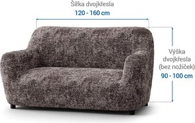 Gaico Huse bielastice MARMO maro fotoliu dublu (l. 120 - 160 cm)