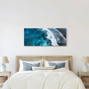 Tablou - Valuri pe mare (120x50 cm)
