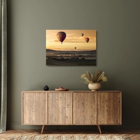 Tablou pe sticlă cu baloane zburând (70x50 cm)