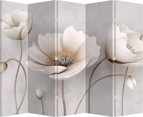 Paravan - Florile albe (210x170 cm)