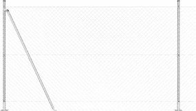 vidaXL Stâlp de gard. Argintiu 10 x 1,6 m (mesh 40 x 40 mm) Oțel