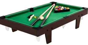 Mini biliard cu accesorii 92 x 52 x 19 cm - maro