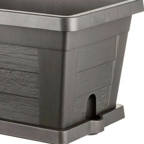 Jardinieră cu volum mare Bama Legno antracit, 60 x 30 x 25 cm, 60 cm