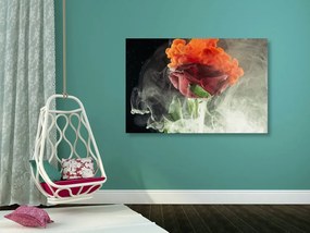 Tablou trandafir cu elemente abstracte