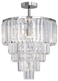 Lustra aplicata eleganta design deosebit AMEDEO, crom