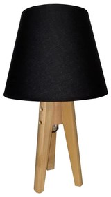 Lampă de masă CONE 1xE27/60W/230V negru pin