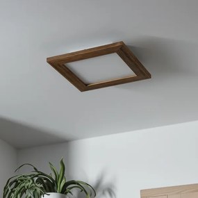 Plafonieră LED dimabilă Brilagi SLIMFRAME WOOD LED/25W/230V 34x34 cm + telecomandă
