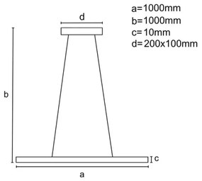 Lustră LED dimabilă pe cablu LED/40W/230V 3000-6500K alb + telecomandă