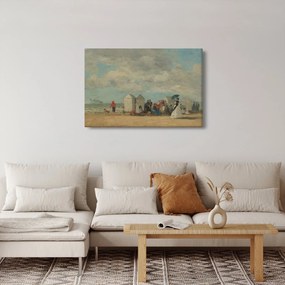 Tablou - Eugène Boudin, Beach Scene, reproducere (90x60 cm)