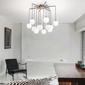 Lustră LED pe cablu Ideal Lux RHAPSODY 12xG9/3W/230V alamă