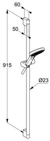 Set de duș, Kludi, XDive 3S, cu pară de duș, bară și furtun, crom, 6993005-00