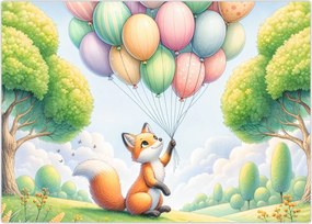 Tablou – Vulpe fericită (70x50 cm)