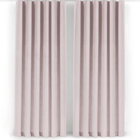 Draperie roz-deschis dimout (semi-opacă) din catifea 140x225 cm Velto – Filumi