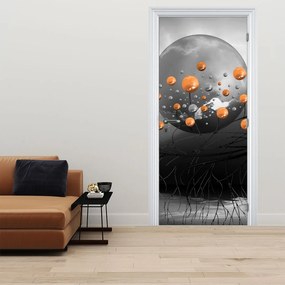 Fototapet pentru ușă - Sferă portocalie (95x205cm)